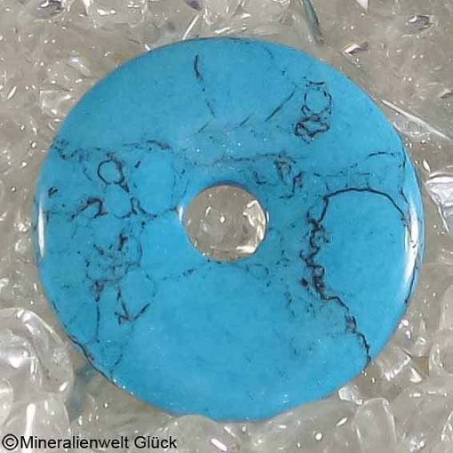 Howlith blau, Donuts, Mineralien, Edelsteine, Heilsteine