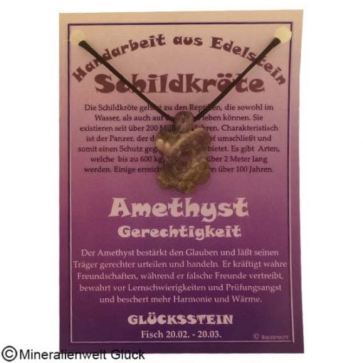 Amethyst Schildkröte, Sternzeichen, Edelsteine, Heilsteine