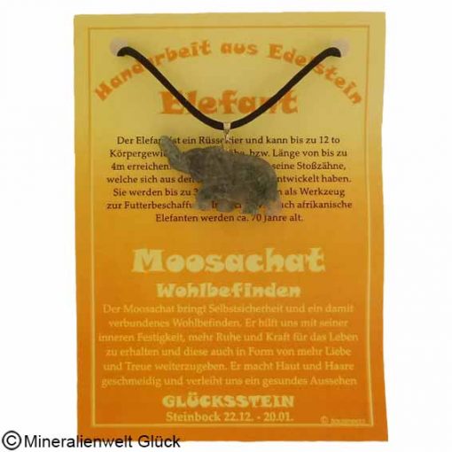 Moosachat Elefant, Sternzeichen, Edelsteine, Heilsteine