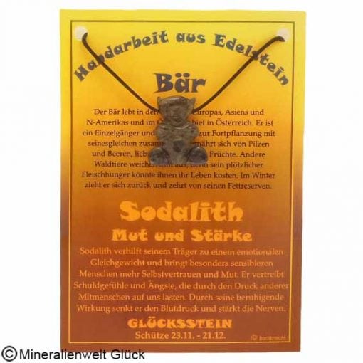 Sodalith Bär, Sternzeichen, Edelsteine, Heilsteine