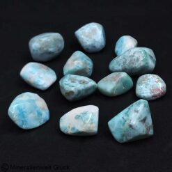 Larimar Trommelstein -Top Qualität, Edelsteine, Mineralien